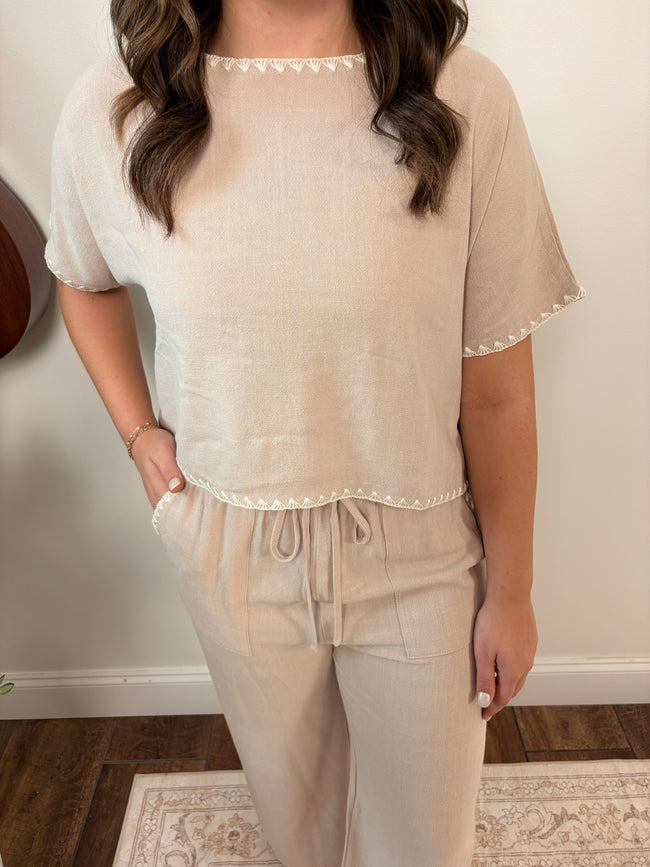 Claire Linen Blend Top