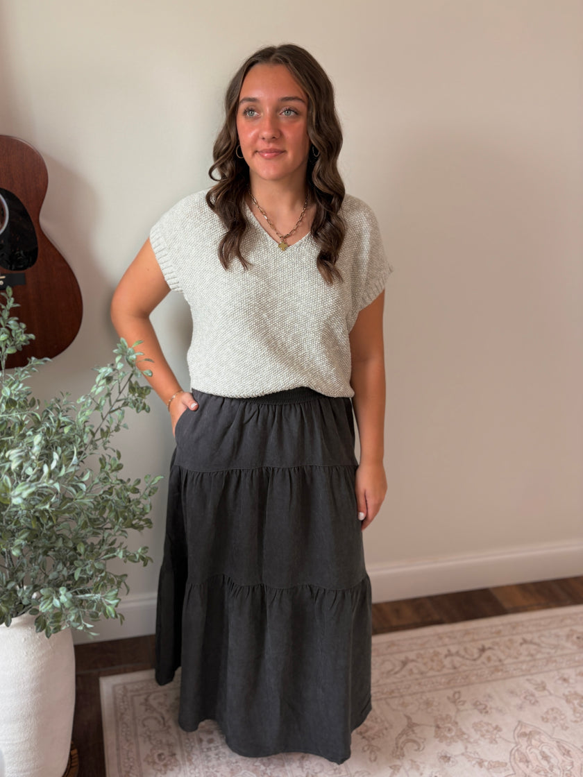 Laura Tiered Midi Skirt