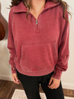 The Nicole Quarter Zip - Wine