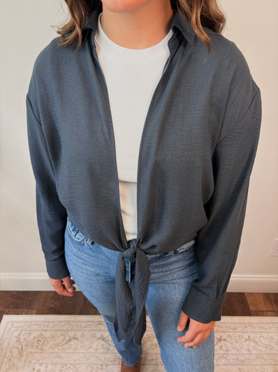 Front Tie Cardigan