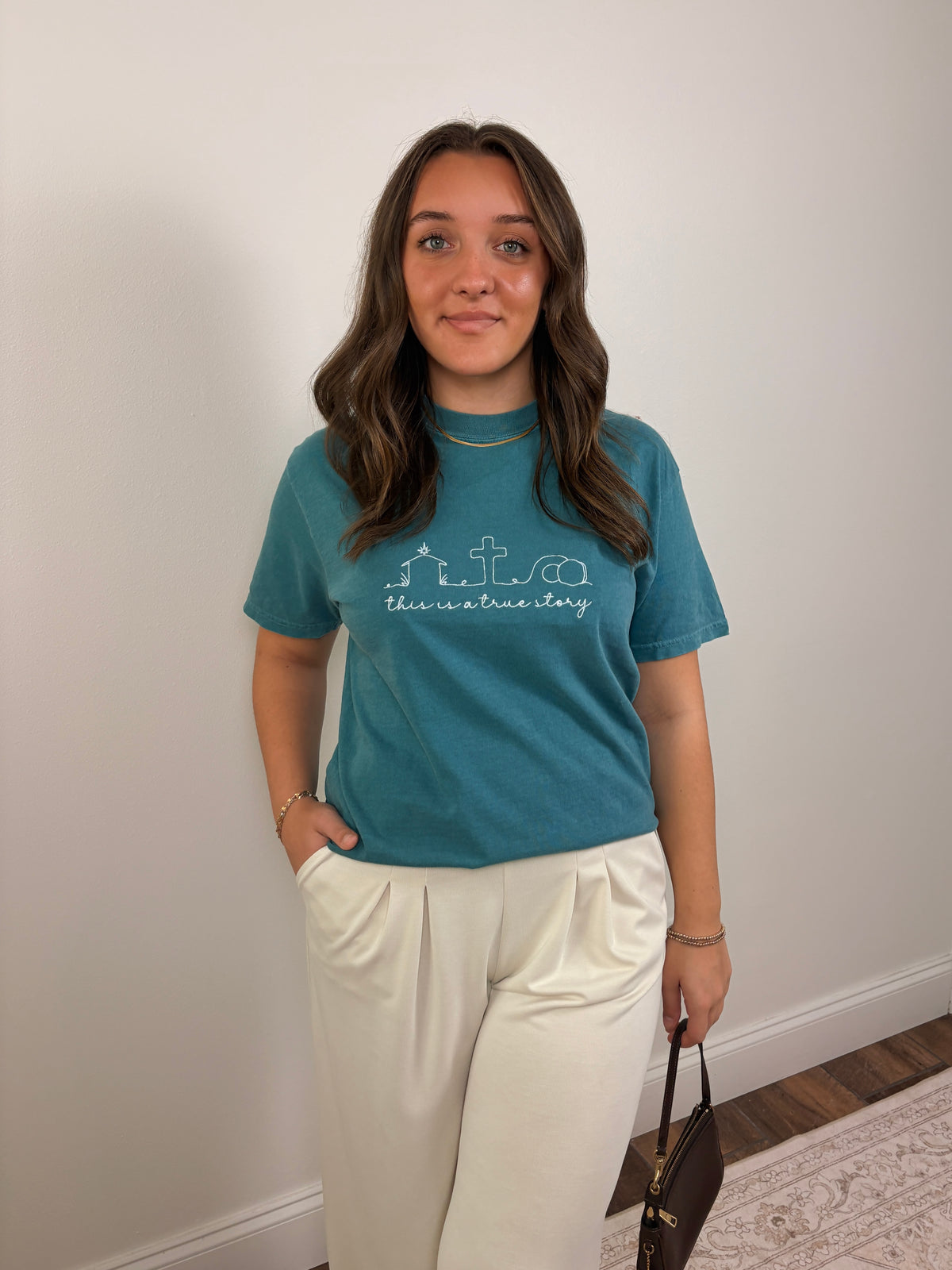 Embroidered Christian Easter T-Shirt True Story