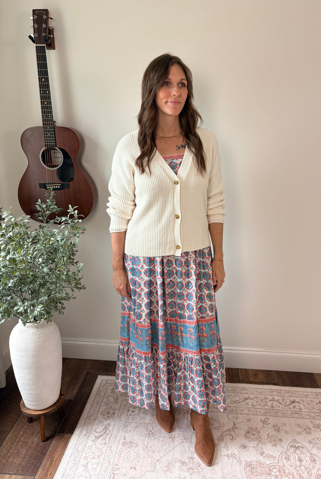 Ivory Cotton Cardigan - 100% Cotton