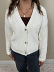 Ivory Cotton Cardigan - 100% Cotton